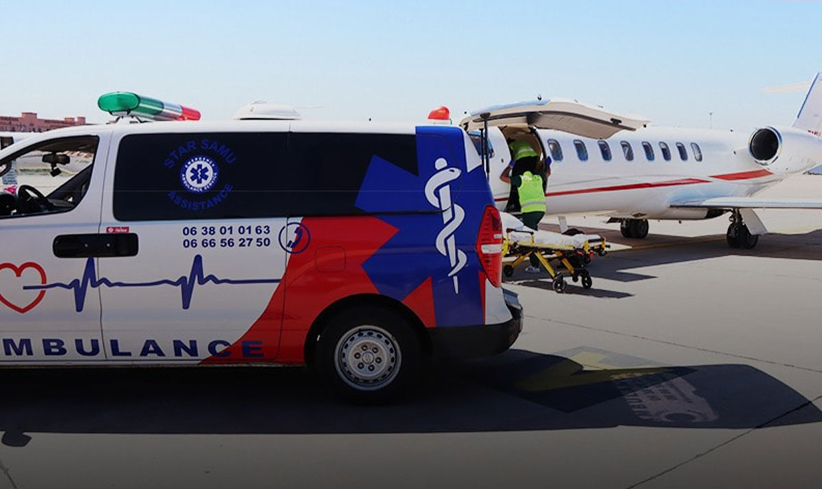 Transport en Ambulance Aérienne pour Patients en Soins Intensifs au Maroc par AOM Air Ambulance